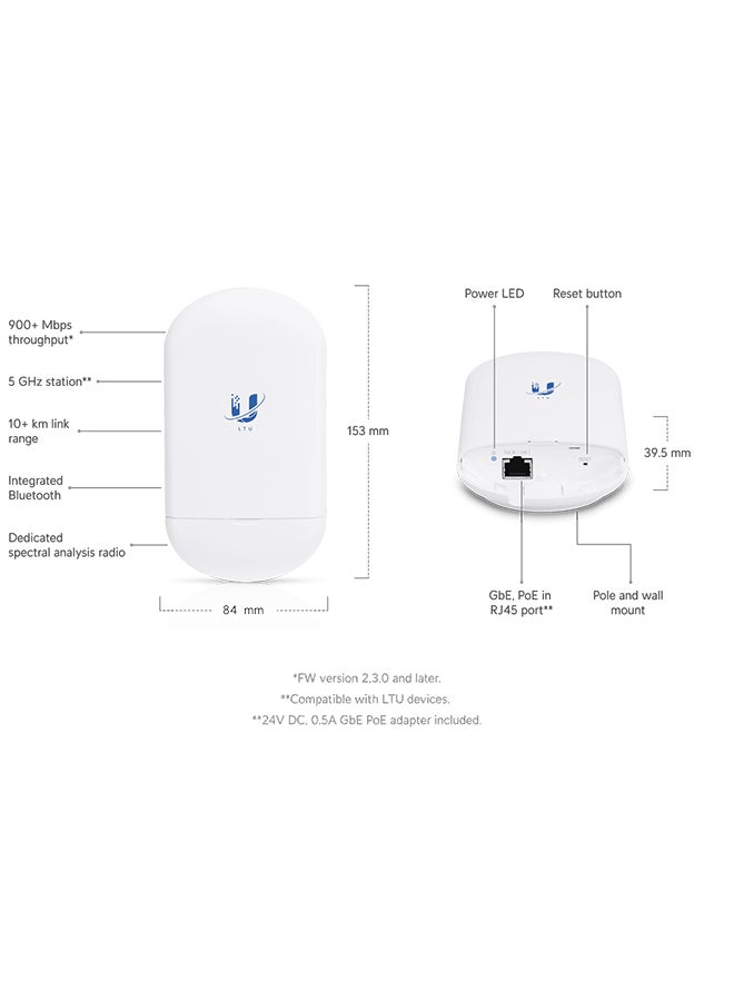 UBIQUITI ANTENNA LTU LITE White  - Image 2