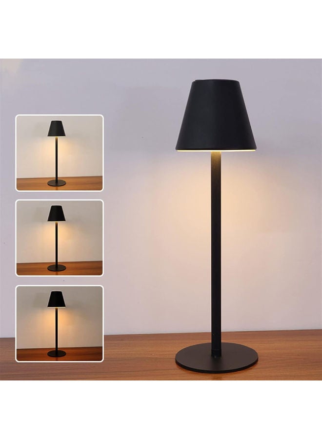 آد فيت - مصباح اضاءه طاوله LED لاسلكي لطاولة المكتب USB وبطارية وقابل لاعادة الشحن أسود - Image 1