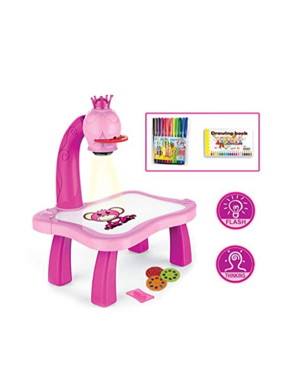 Disney Princess Projector painting drawing activity kit table Pink  - Image 3