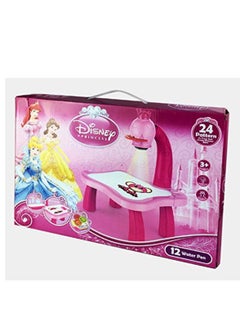 Disney Princess Projector painting drawing activity kit table Pink  - Image 5
