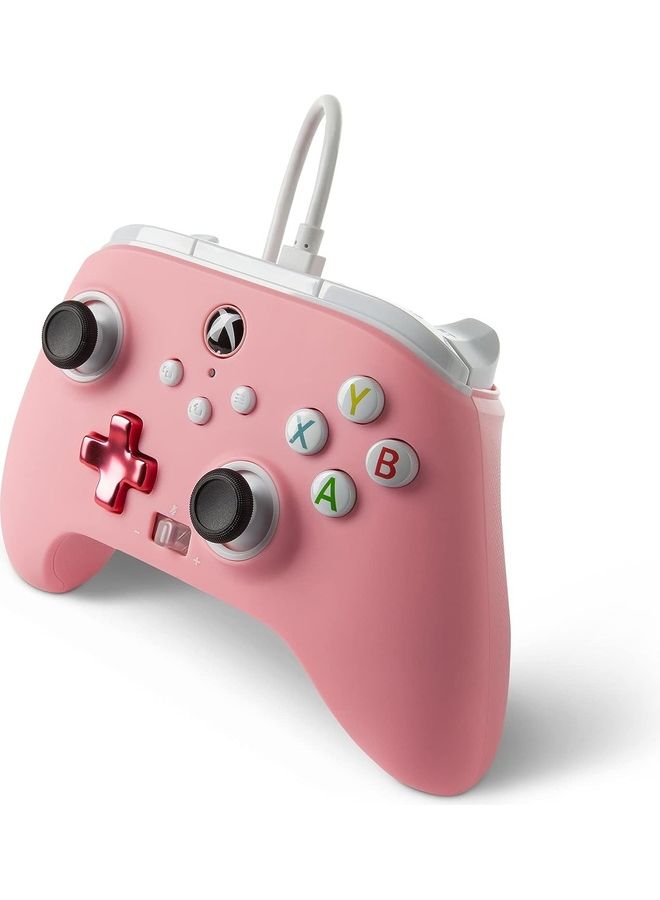 باور أيه - وحدة تحكم سلكية محسنة من PowerA لأجهزة Xbox - وردية اللون، لوحة ألعاب، وحدة تحكم ألعاب فيديو سلكية، وحدة تحكم ألعاب، Xbox Series X|S - Image 1
