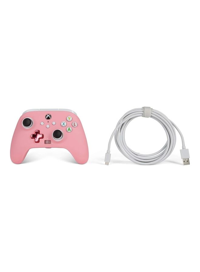 باور أيه - وحدة تحكم سلكية محسنة من PowerA لأجهزة Xbox - وردية اللون، لوحة ألعاب، وحدة تحكم ألعاب فيديو سلكية، وحدة تحكم ألعاب، Xbox Series X|S - Image 1