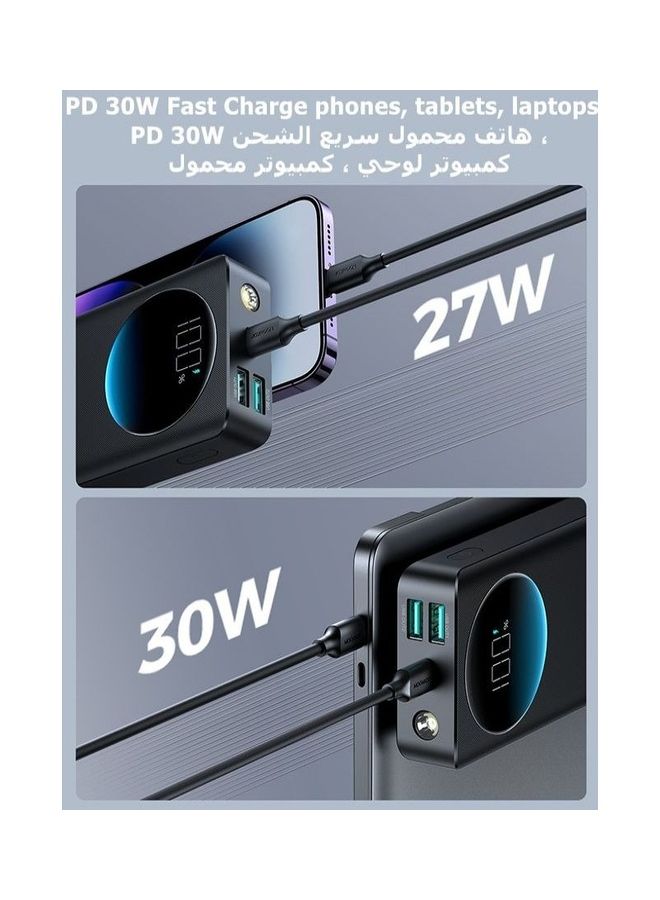 جوي روم بنك طاقة سريع الشحن بقدرة 30 وات وحقيبة تخزين مع مصباح LED لعرض نسبة البطارية  - Image 3