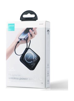 JOYROOM 10000 mAh 10000mAh Discovery Series Fast Charging Power Bank 22.5W Built-In Lightning IP Cable Magnetic Suction Wireless Charging Black  - Image 2