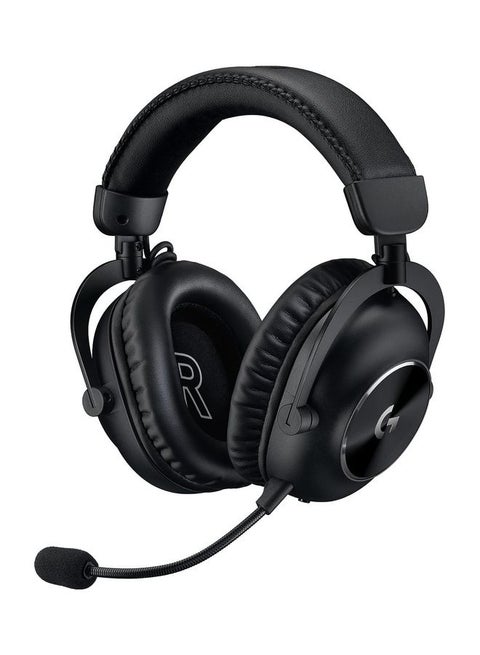 سماعة الألعاب اللاسلكية Logitech G PRO X 2 LIGHTSPEED، ميكروفون بوم قابل للفصل، محركات جرافين 50 مم، DTS: X Headphone 2.0—7.1 محيطي، بلوتوث/USB/3.5 مم Aux، للكمبيوتر الشخصي، PS5، PS4، نينتندو سويتش - أسود