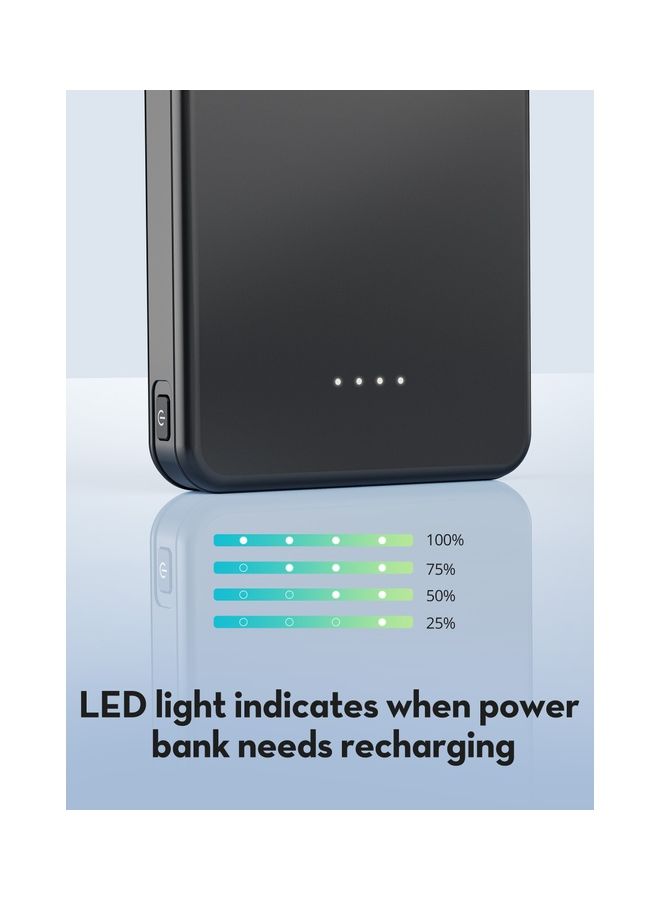 RAVPOWER - 10000 mAh PD Pioneer 10000mAh 15W 3-Port Power Bank RP-PB1215 Black - Image 1