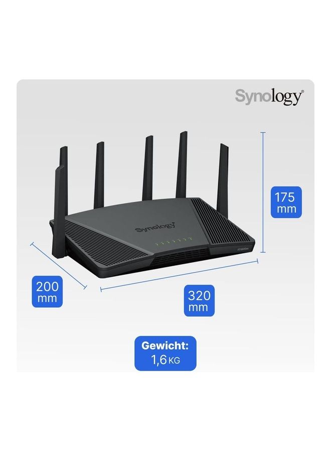 Synology RT6600AX Tri-band Wi-Fi 6 Router Black - Image 3