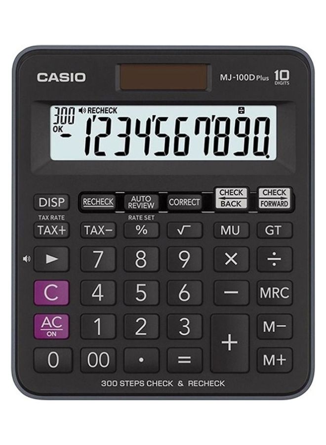 CASIO Check Calculators Mini Desk Type MJ-100D Plus Multicolour  - Image 1