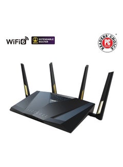 RT-AX88U Pro (AX6000) Dual Band WiFi 6 Extendable Gaming Router, Dual 2.5G Ports, ASUS Rangeboost Plus, Port Forwarding, Subscription-Free Network Security, Instant Guard, VPN/ Black