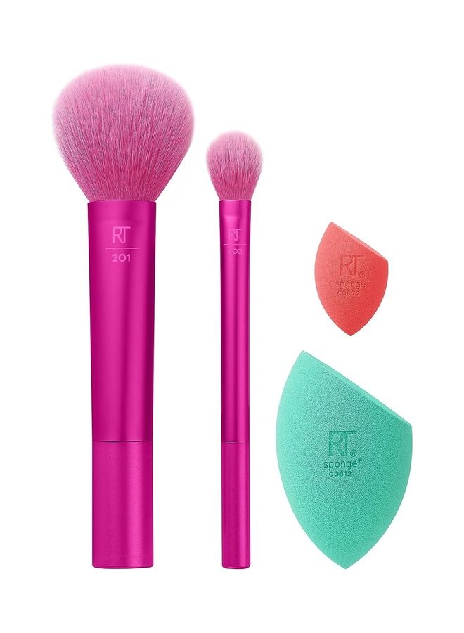 REAL TECHNIQUES 4 Piece Feeling Festive Face Set Gift Limited Edition Multicolour - Image 3