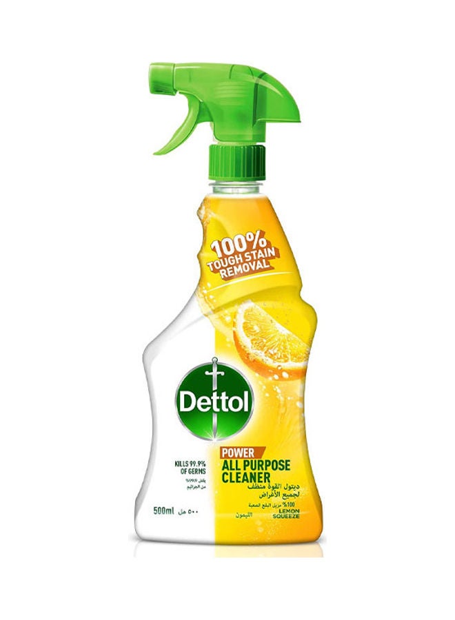 Dettol Tough Stain Removal Power All Purpose Cleaner Spray Lemon Squeeze 500ml  - Image 1