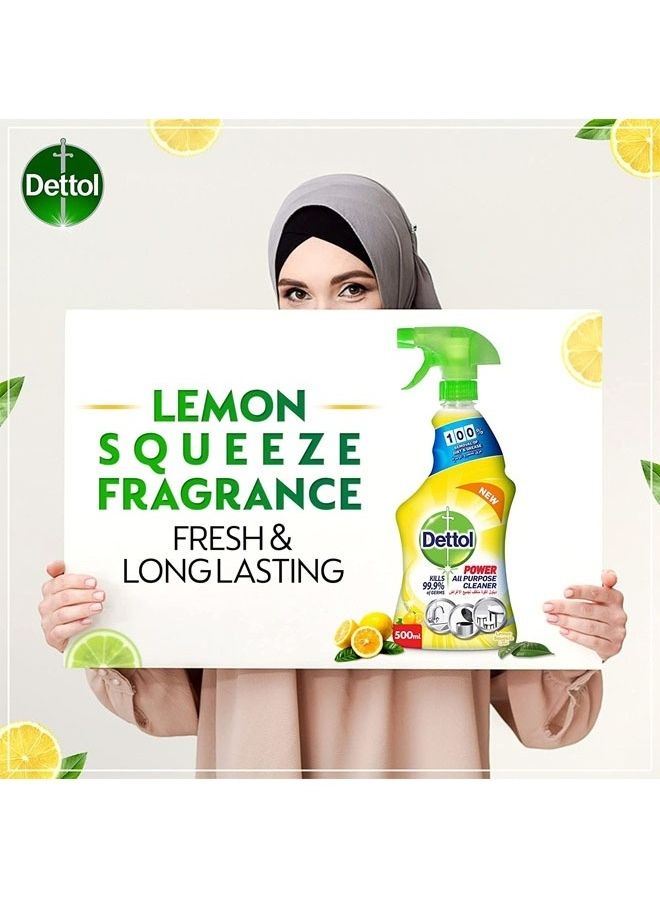 Dettol Tough Stain Removal Power All Purpose Cleaner Spray Lemon Squeeze 500ml  - Image 3
