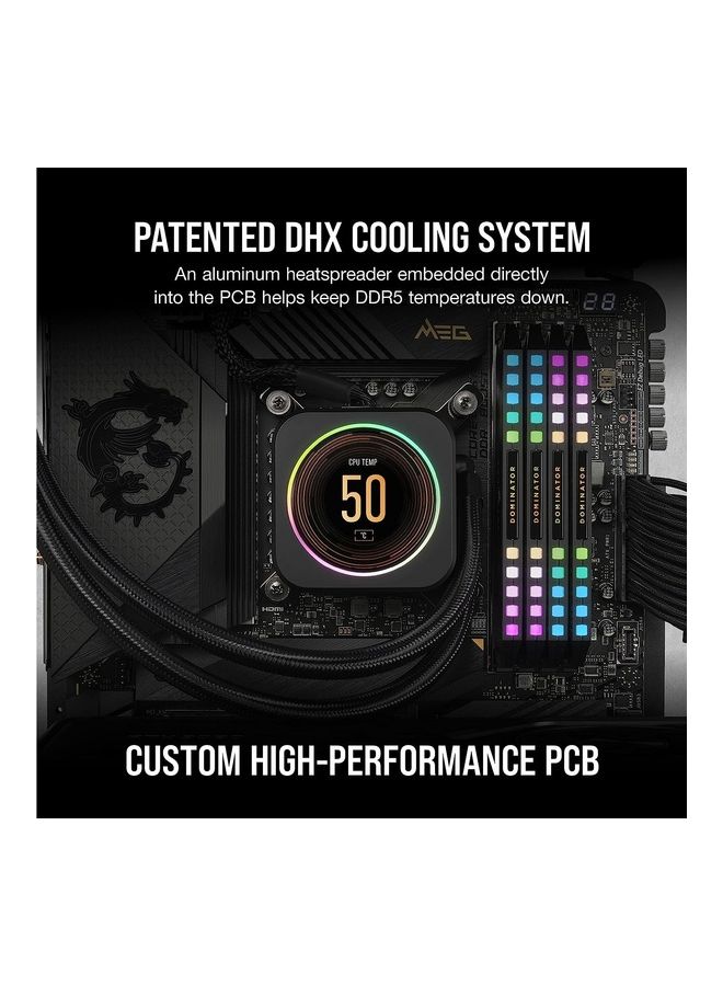 CORSAIR - Dominator Platinum Rgb Ddr5 Ram 64Gb 2X32Gb 5200Mhz Cl40 Intel Xmp Icue Compatible Computer Memory Black - Image 1