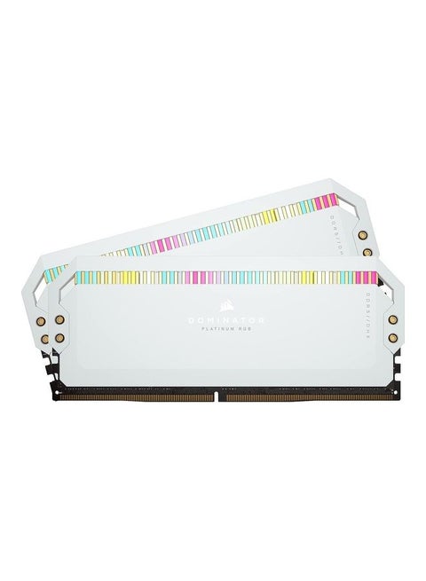 Dominator Platinum RGB DDR5 RAM 64GB 2x32GB 5600MHz CL40 Intel XMP ICUE Compatible Computer Memory - CMT64GX5M2B5600C40W White