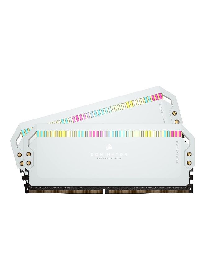 Dominator Platinum RGB DDR5 RAM 64GB 2x32GB 5600MHz CL40 Intel XMP ICUE Compatible Computer Memory - CMT64GX5M2B5600C40W White