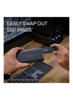 Sandisk Professional PRO-Blade Transport - Portable and Modular NVMe SSD, Up to 2000MB/s, USB-C, USB 3.2 gen 2x2, Solid State Drive - SDPM2NB-002T-GBAND 2 TB  - Image 3