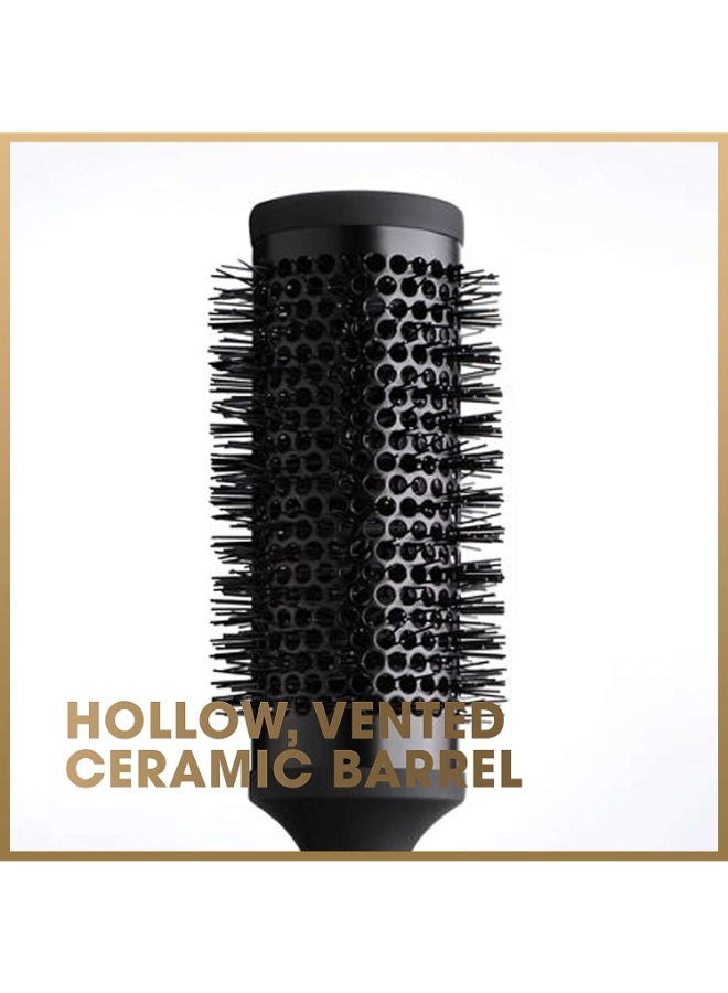 فرشاة شعر شعاعية بفتحات تهوية من السيراميك باللون الأسود مقاس 2 أسود Size 2 - Image 2
