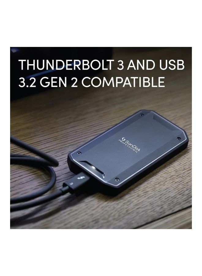 Sandisk - Professional PRO-G40 SSD, External Solid State Drive, Thunderbolt 3 (40Gbps), USB-C (10Gbps), 3000MB/s R, 2500MB/s W Ultra-Rugged IP68, 4000Lbs Crush Resistance 2 TB - Image 1