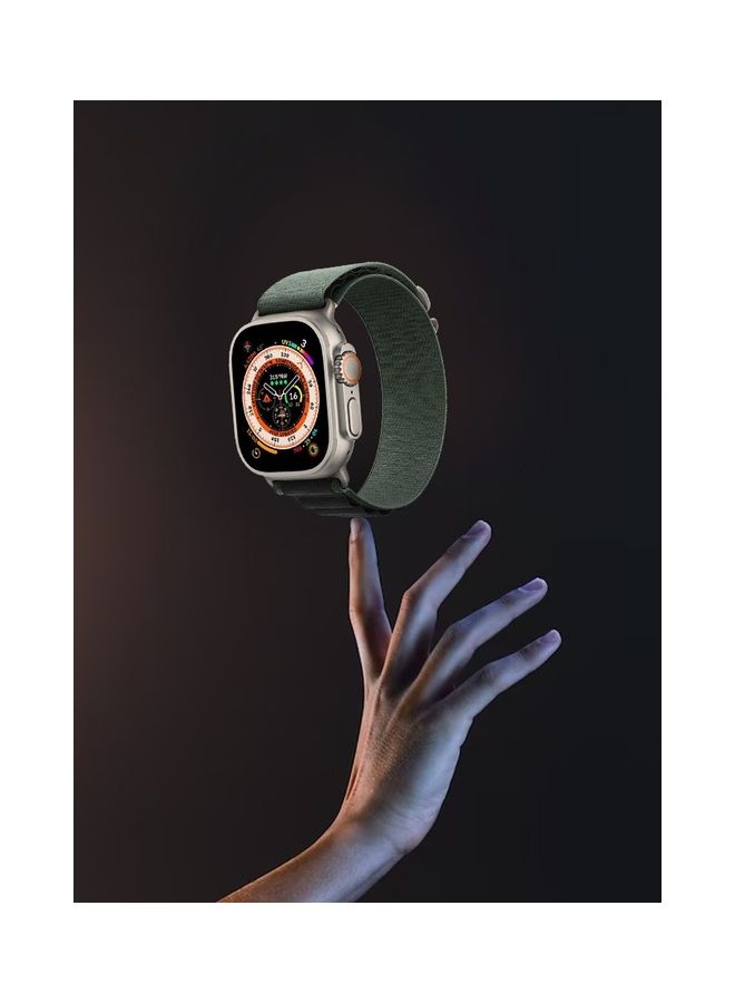 MARGOUN - Apple Watch Band 49Mm 45Mm 44Mm 42Mm Alpine Loop Band Women Men Adjustable With Metal G-Hook Strap For iWatch Ultra Series SE 8/7/6/5/4/3/2/1 Green/Black - Image 1