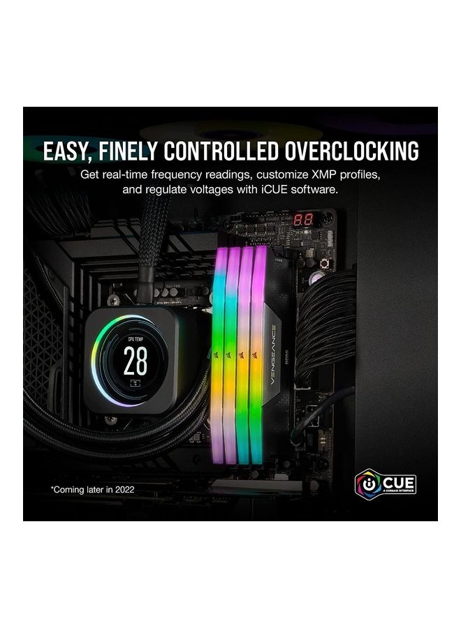 CORSAIR - Vengeance RGB DDR5 RAM 32GB 2x16GB 6400MHz CL36 Intel XMP ICUE Compatible Computer Memory CMH32GX5M2B6400C36 Black - Image 1