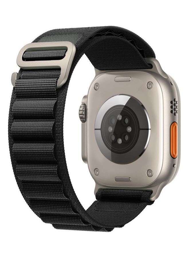 MARGOUN - Apple Watch Band 49Mm 45Mm 44Mm 42Mm Alpine Loop Band Women Men Adjustable With Metal G-Hook Strap For iWatch Ultra Series SE 8/7/6/5/4/3/2/1 Black - Image 1