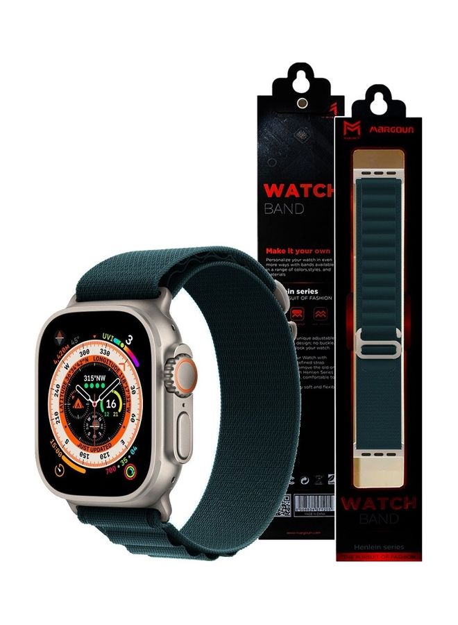MARGOUN - Apple Watch Band 49Mm 45Mm 44Mm 42Mm Alpine Loop Band Women Men Adjustable With Metal G-Hook Strap For iWatch Ultra Series SE 8/7/6/5/4/3/2/1 Navy Blue - Image 1