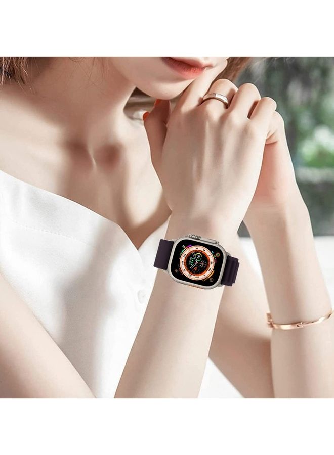 MARGOUN - Apple Watch Band 49Mm 45Mm 44Mm 42Mm Alpine Loop Band Women Men Adjustable With Metal G-Hook Strap For iWatch Ultra Series SE 8/7/6/5/4/3/2/1 Dark Purple - Image 1