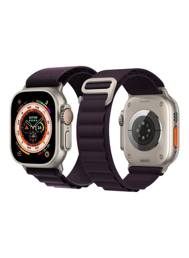 MARGOUN - Apple Watch Band 49Mm 45Mm 44Mm 42Mm Alpine Loop Band Women Men Adjustable With Metal G-Hook Strap For iWatch Ultra Series SE 8/7/6/5/4/3/2/1 Dark Purple - Image 1