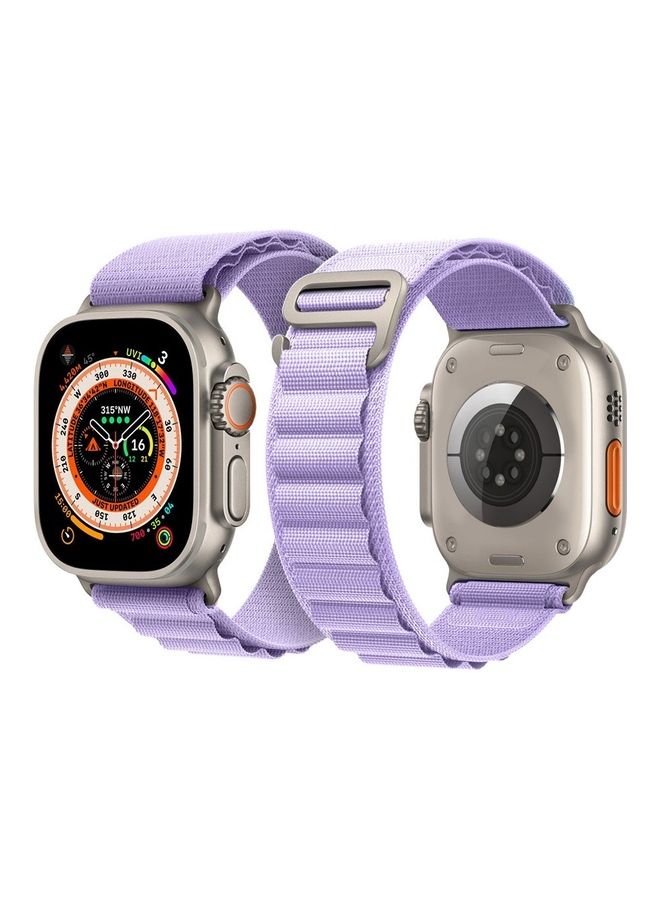 MARGOUN - Apple Watch Band 49Mm 45Mm 44Mm 42Mm Alpine Loop Band Women Men Adjustable With Metal G-Hook Strap For iWatch Ultra Series SE 8/7/6/5/4/3/2/1 Purple - Image 1