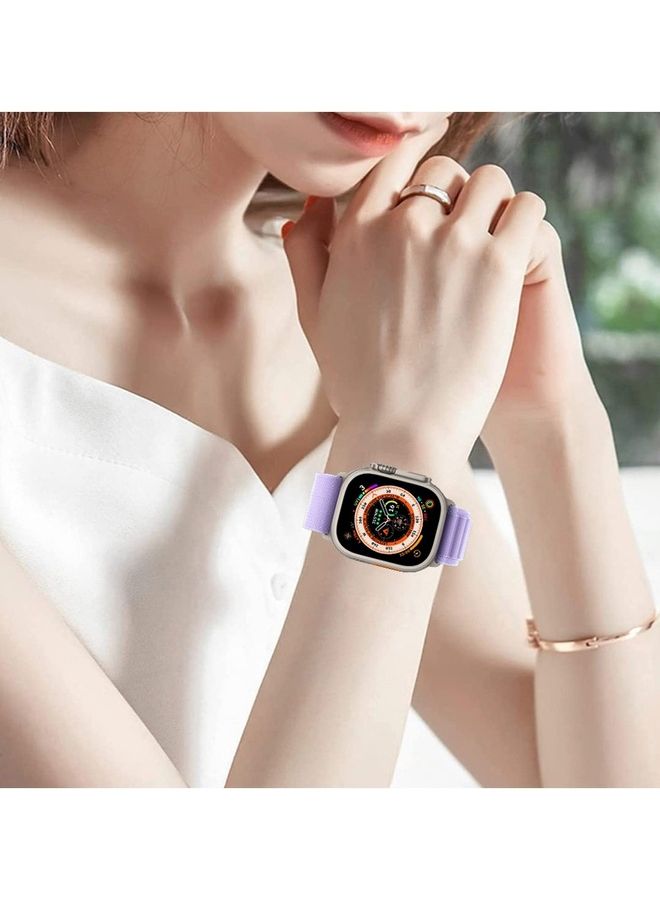 MARGOUN - Apple Watch Band 49Mm 45Mm 44Mm 42Mm Alpine Loop Band Women Men Adjustable With Metal G-Hook Strap For iWatch Ultra Series SE 8/7/6/5/4/3/2/1 Purple - Image 1