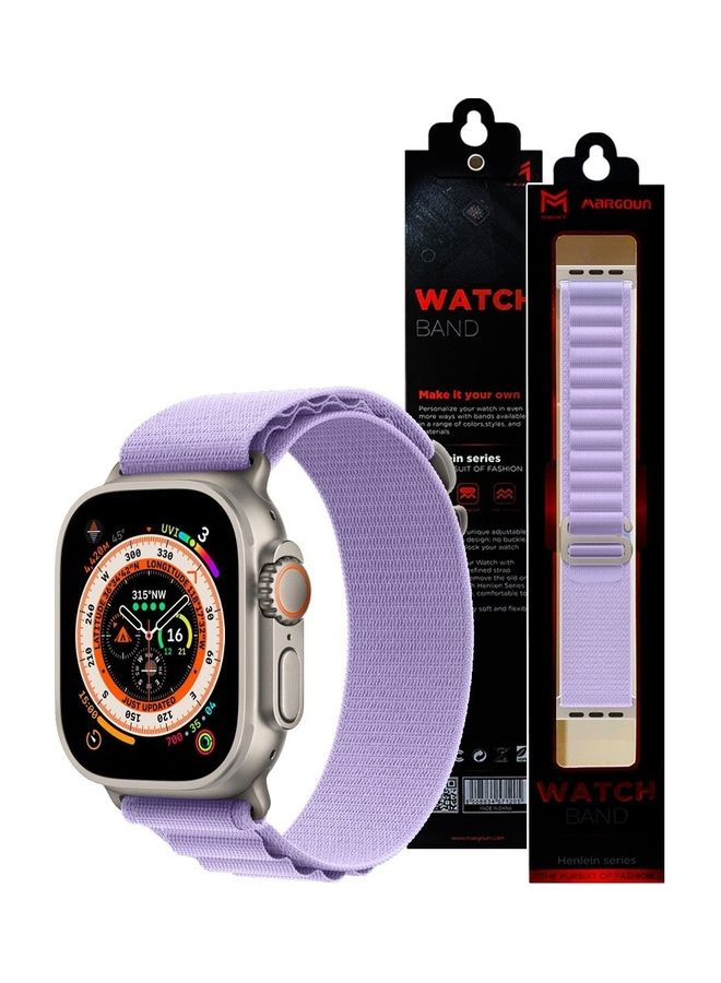 MARGOUN - Apple Watch Band 49Mm 45Mm 44Mm 42Mm Alpine Loop Band Women Men Adjustable With Metal G-Hook Strap For iWatch Ultra Series SE 8/7/6/5/4/3/2/1 Purple - Image 1
