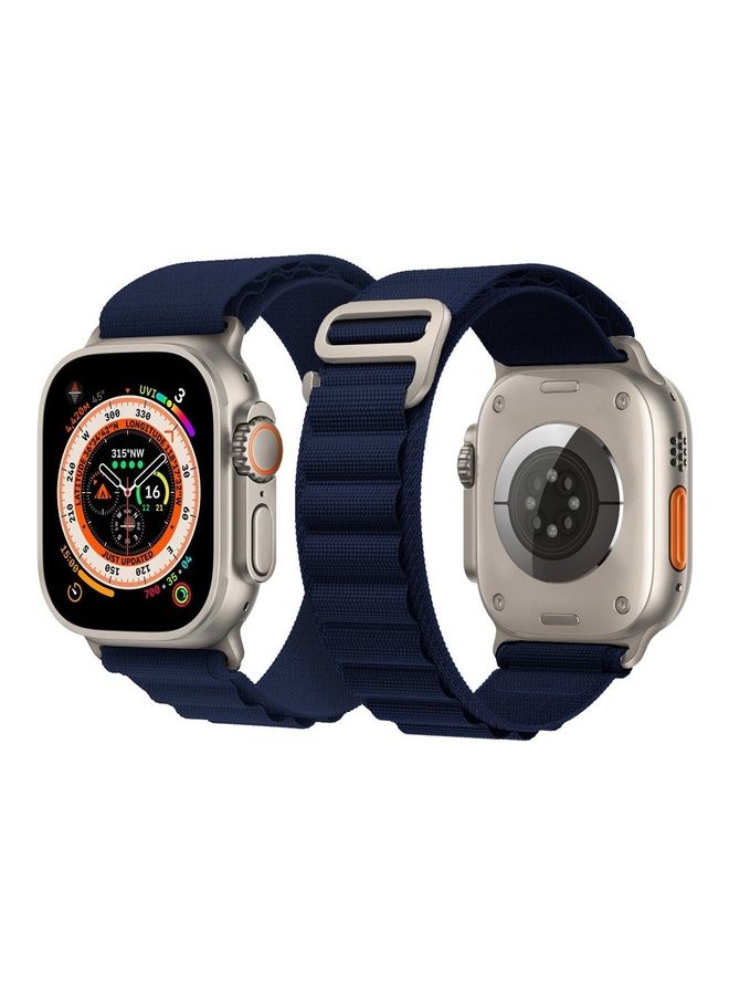 MARGOUN - Apple Watch Band 49Mm 45Mm 44Mm 42Mm Alpine Loop Band Women Men Adjustable With Metal G-Hook Strap For iWatch Ultra Series SE 8/7/6/5/4/3/2/1 Dark Blue - Image 1