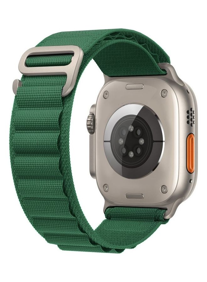 MARGOUN - Apple Watch Band 49Mm 45Mm 44Mm 42Mm Alpine Loop Band Women Men Adjustable With Metal G-Hook Strap For iWatch Ultra Series SE 8/7/6/5/4/3/2/1 Dark Green - Image 1