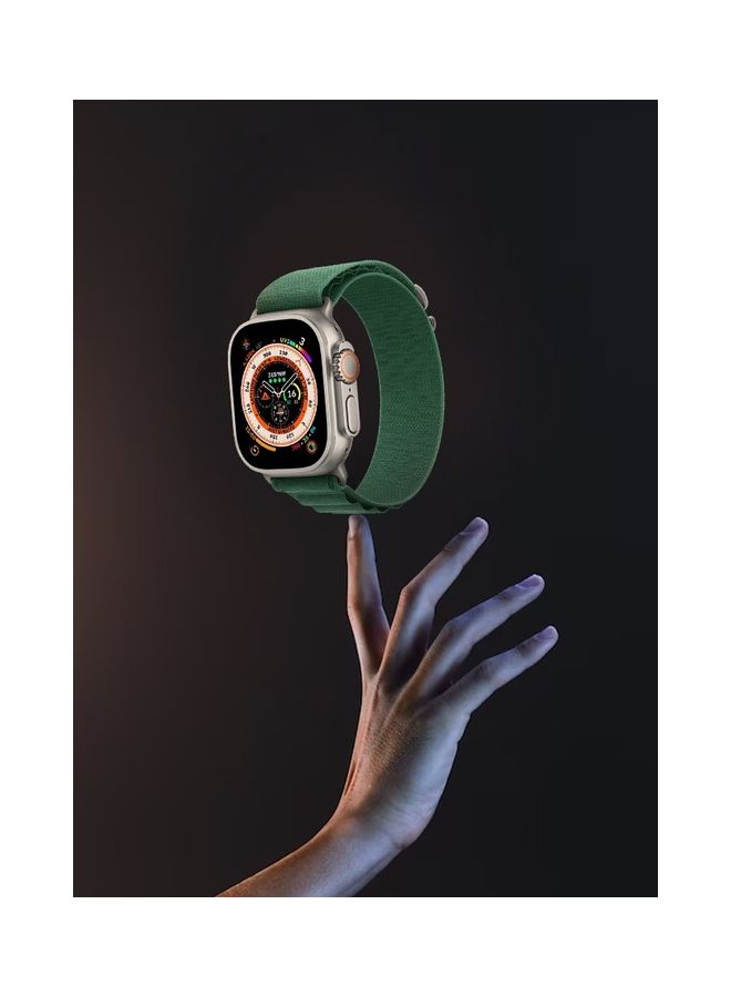 MARGOUN - Apple Watch Band 49Mm 45Mm 44Mm 42Mm Alpine Loop Band Women Men Adjustable With Metal G-Hook Strap For iWatch Ultra Series SE 8/7/6/5/4/3/2/1 Dark Green - Image 1