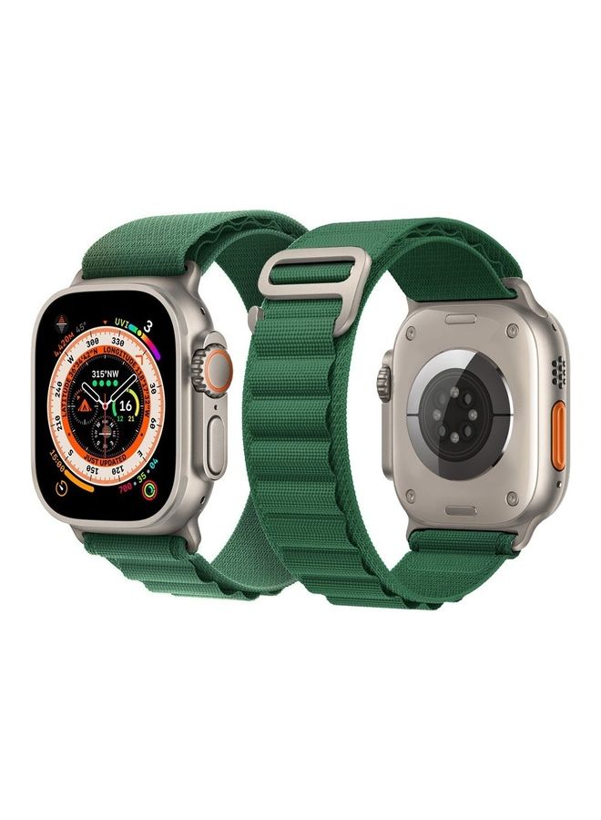 MARGOUN - Apple Watch Band 49Mm 45Mm 44Mm 42Mm Alpine Loop Band Women Men Adjustable With Metal G-Hook Strap For iWatch Ultra Series SE 8/7/6/5/4/3/2/1 Dark Green - Image 1
