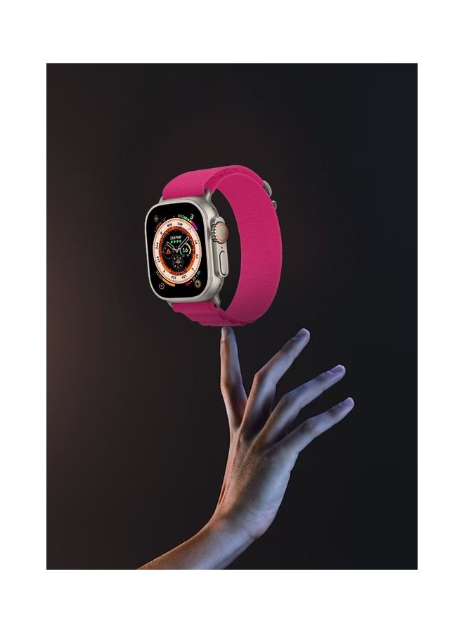 MARGOUN - Apple Watch Band 49Mm 45Mm 44Mm 42Mm Alpine Loop Band Women Men Adjustable With Metal G-Hook Strap For iWatch Ultra Series SE 8/7/6/5/4/3/2/1 Hot Pink - Image 1