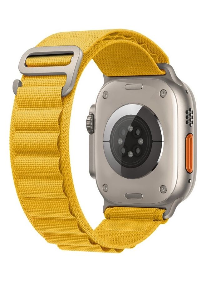 MARGOUN Apple Watch Band 49Mm 45Mm 44Mm 42Mm Alpine Loop Band Women Men Adjustable With Metal G-Hook Strap For iWatch Ultra Series SE 8/7/6/5/4/3/2/1 Yellow - Image 1