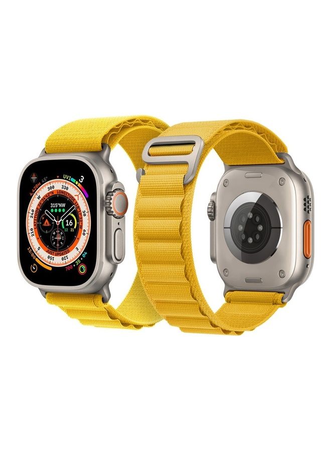 MARGOUN Apple Watch Band 49Mm 45Mm 44Mm 42Mm Alpine Loop Band Women Men Adjustable With Metal G-Hook Strap For iWatch Ultra Series SE 8/7/6/5/4/3/2/1 Yellow - Image 4