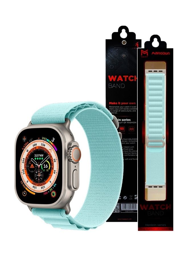MARGOUN Apple Watch Band 49Mm 45Mm 44Mm 42Mm Alpine Loop Band Women Men Adjustable With Metal G-Hook Strap For iWatch Ultra Series SE 8/7/6/5/4/3/2/1 Light Blue - Image 5