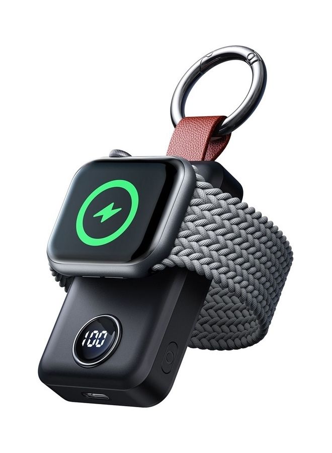 JOYROOM - 2000.0 mAh Portable iWatch Magnetic Wireless Charger Black - Image 1