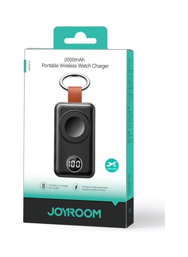JOYROOM - 2000.0 mAh Portable iWatch Magnetic Wireless Charger Black - Image 1