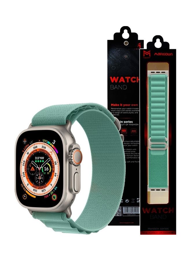 MARGOUN - Apple Watch Band 49Mm 45Mm 44Mm 42Mm Alpine Loop Band Women Men Adjustable With Metal G-Hook Strap For iWatch Ultra Series SE 8/7/6/5/4/3/2/1 Aquamarine - Image 1