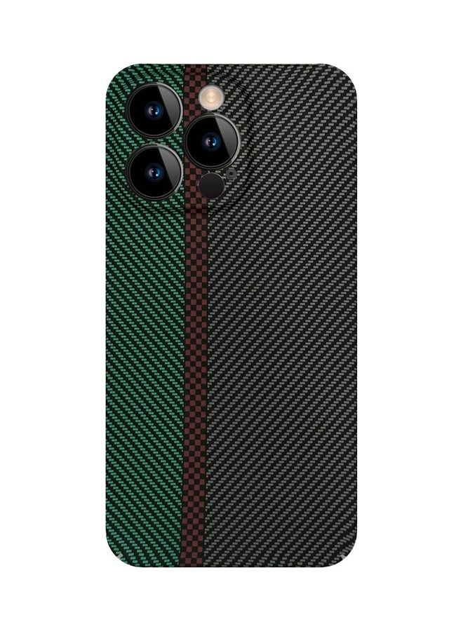 MARGOUN iPhone 13 Pro Max Carbon Case Unique Design Mixed Amazing Color Green - Image 1