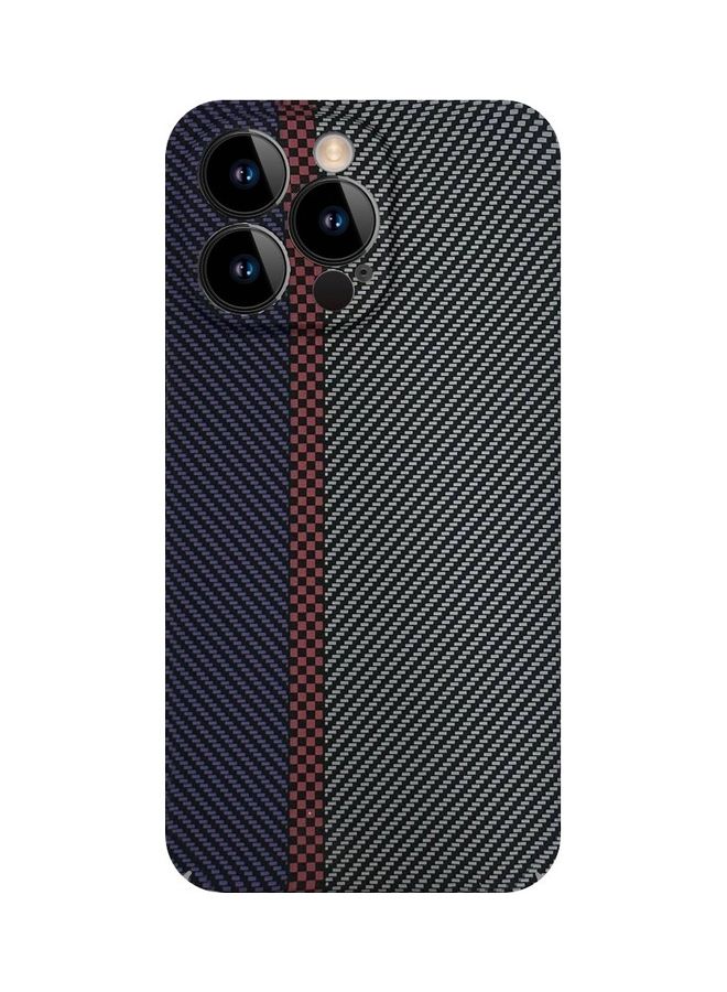 MARGOUN Iphone 13 Pro Carbon Case Unique Design Mixed Amazing Color Aramid Fiber Phone Blue - Image 1