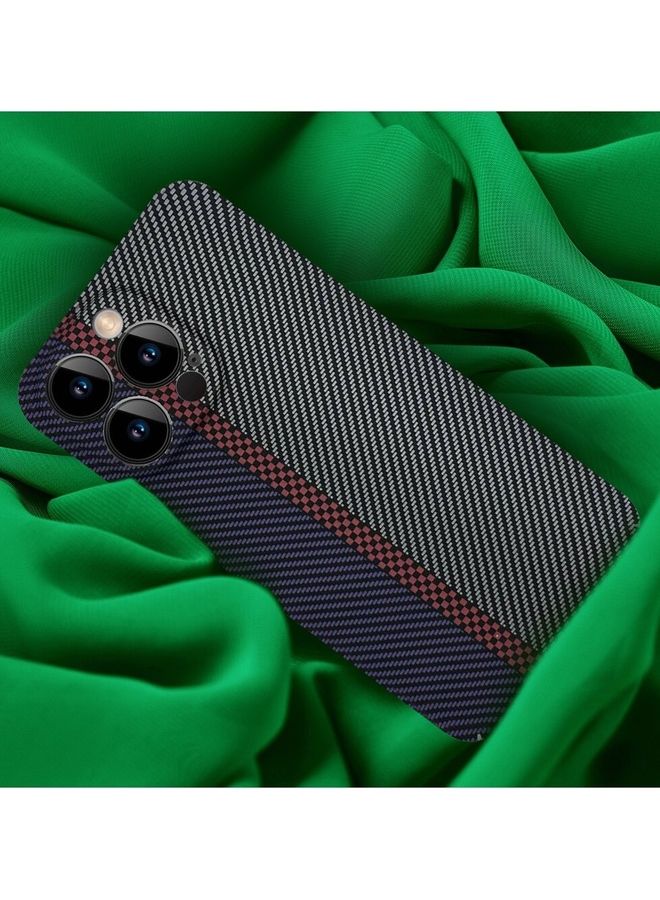 MARGOUN Iphone 13 Pro Carbon Case Unique Design Mixed Amazing Color Aramid Fiber Phone Blue - Image 3