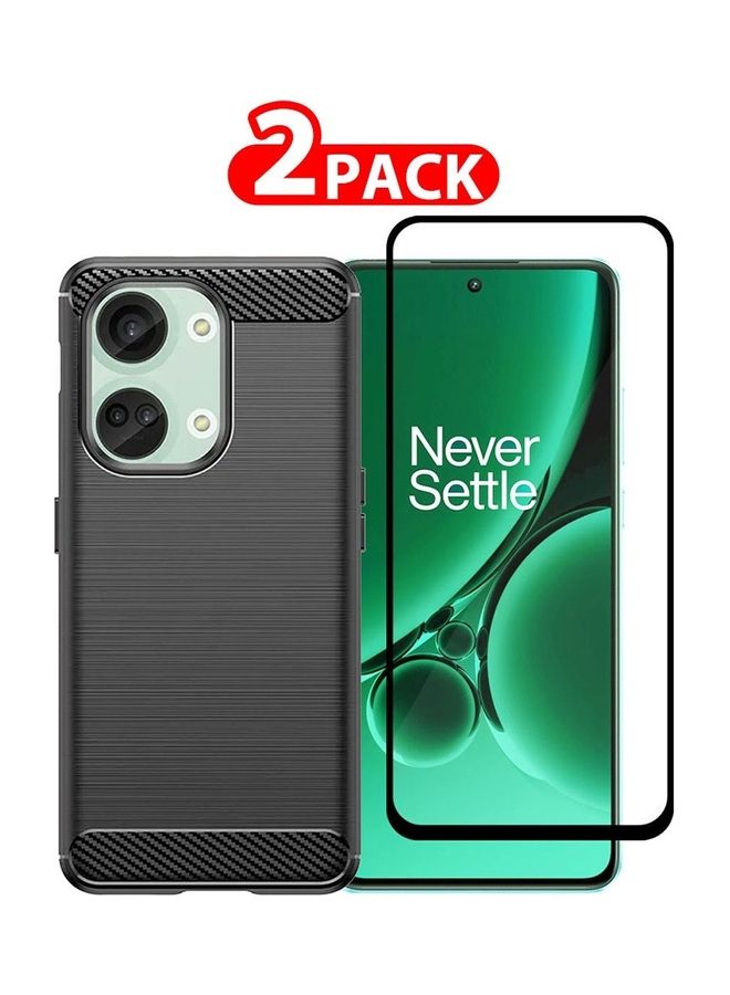 مارجون 2 Pack For OnePlus Nord 3 Case Cover And Screen Protector Soft TPU Bumper Protective Back Black - Image 1