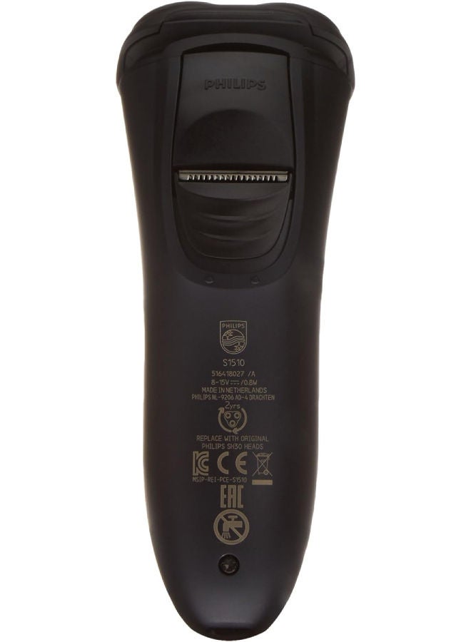 Philips - Series 1000 S1510/04 Dry electric shaver CloseCut Blade System 4-direction Flex Heads Pop-up Trimmer Black/Blue - Image 1