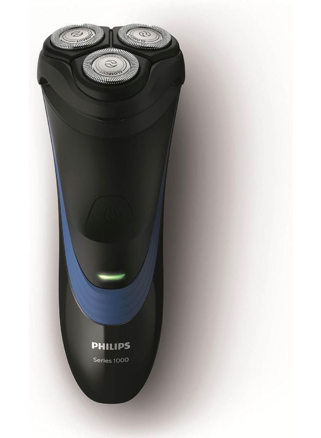 Philips - Series 1000 S1510/04 Dry electric shaver CloseCut Blade System 4-direction Flex Heads Pop-up Trimmer Black/Blue - Image 1