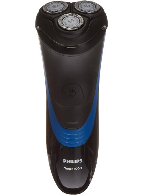 Series 1000 S1510/04 Dry electric shaver CloseCut Blade System 4-direction Flex Heads Pop-up Trimmer Black/Blue