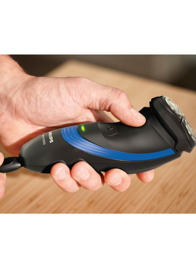 Philips - Series 1000 S1510/04 Dry electric shaver CloseCut Blade System 4-direction Flex Heads Pop-up Trimmer Black/Blue - Image 1